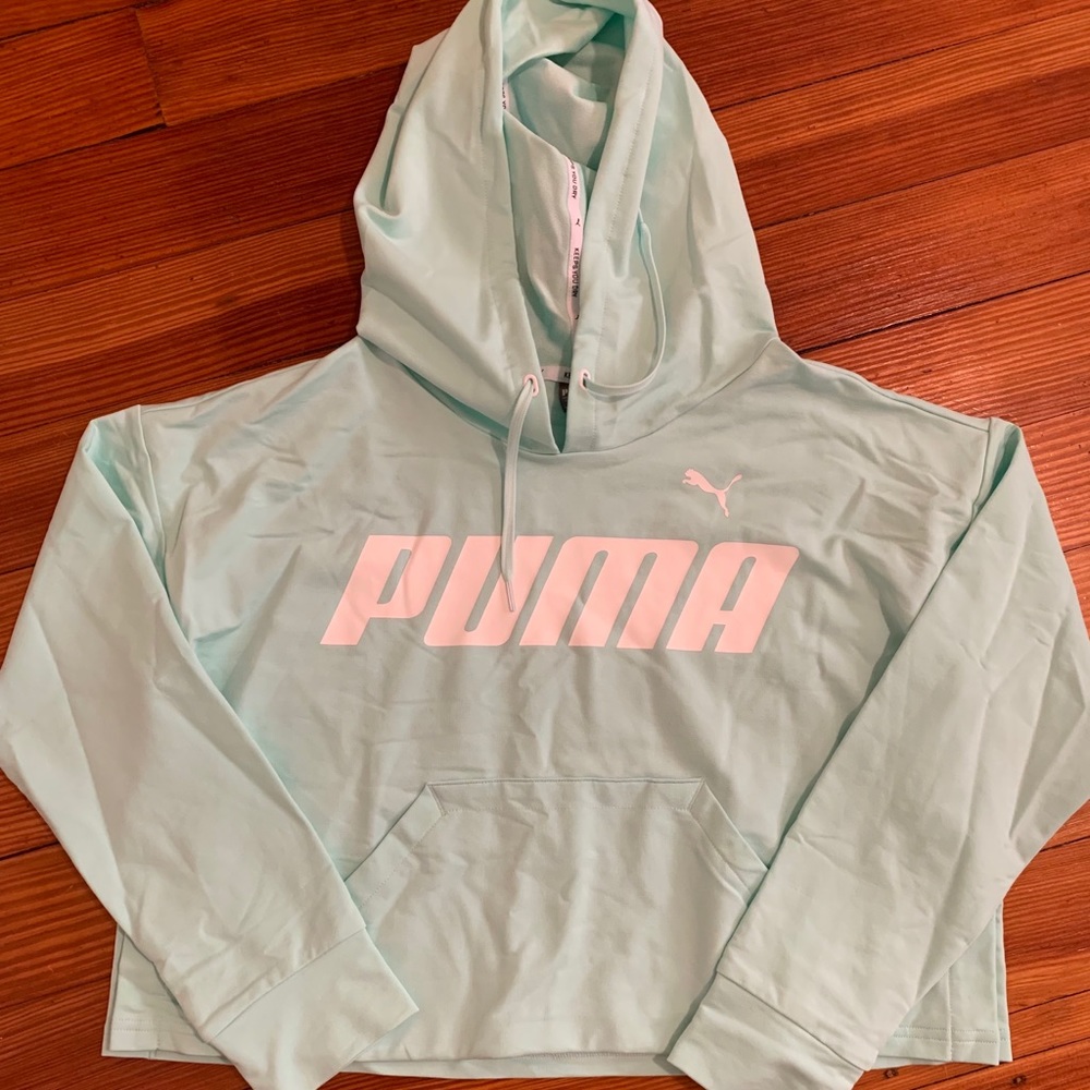 Puma quarter zip cropped athletic pullover